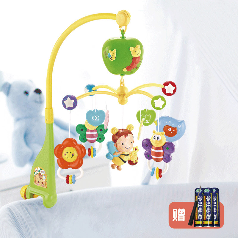 新生婴儿床铃0-1岁宝宝可旋转床头摇铃悬挂式玩具婴儿车挂件床上