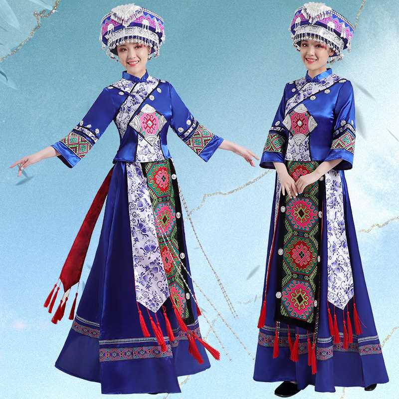 土家族民族服装女湘西少数盛装服恩施传统西兰卡普舞蹈装演出头饰