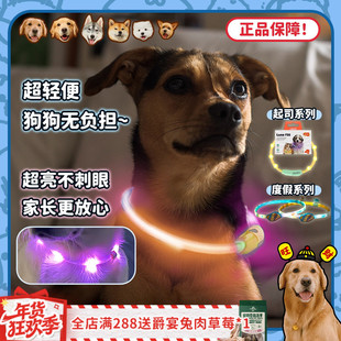 【旺财】laroo莱诺 宠物狗 发光项圈 夜行灯防丢失 户外遛狗 泰迪