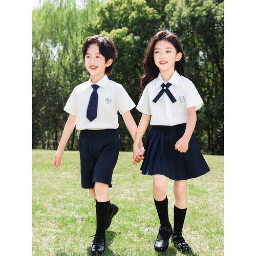 小学生泰式校服夏季学院风jk毕业照制服儿童合唱演出服幼儿园园服