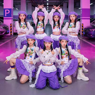 女童多巴胺爵士舞服装儿童街舞演出服幼儿jazz女团套装女孩走秀潮
