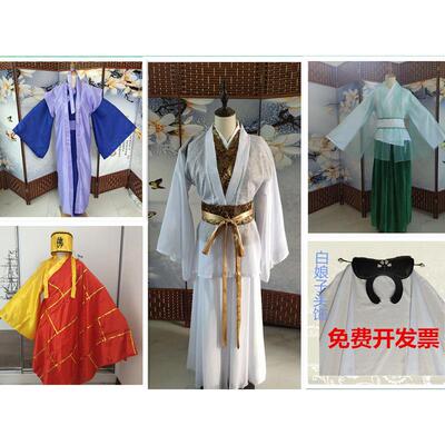 原版古装白蛇传白娘子白素贞许仙小青法海青蛇COS服装头饰全套