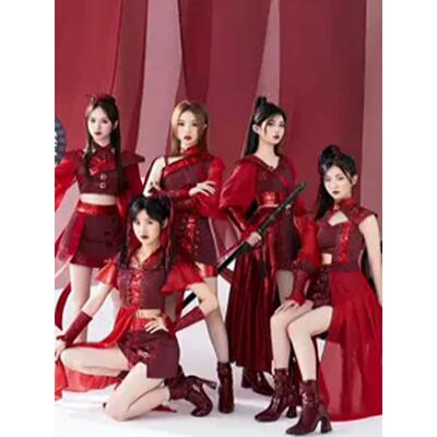 韩国流行女团明星女团演唱同风格表演服装女式中式古典演唱爵士舞