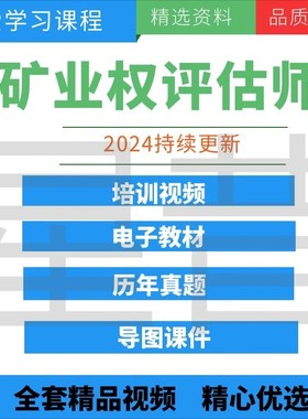 2024年矿业权评估师职业资格考试培训视频课件矿业联合会培训