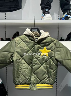 Converse匡威24年冬季男女童新款休闲时尚短款连帽棉服CV2442253