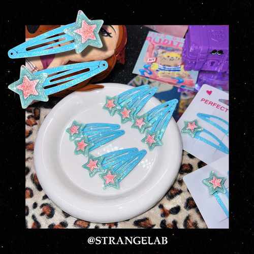 千禧Y2K闪闪星星边夹发饰