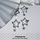 90S千禧亚比 银色细闪五角星辣妹发夹星星挂坠BB夹y2k星星刘海夹