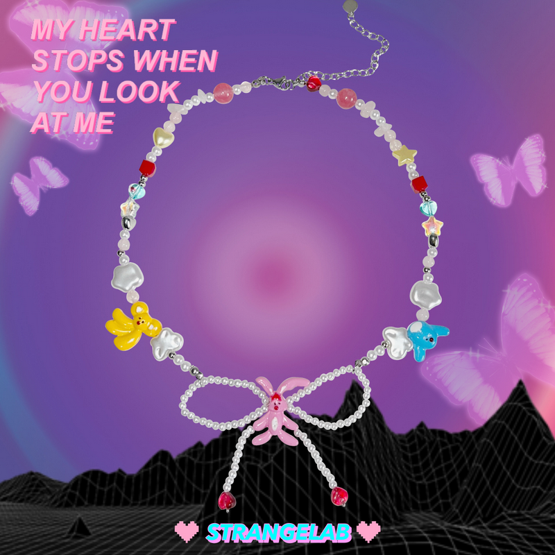 Y2K千禧手工串珠辣妹项链