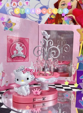 2004千禧y2k古早霓虹CharmmyKT首饰盒中古猫咪首饰收纳架装饰摆件