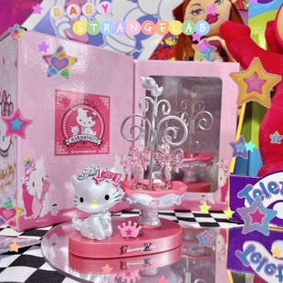 2004千禧y2k古早霓虹CharmmyKT首饰盒中古猫咪首饰收纳架装 饰摆件