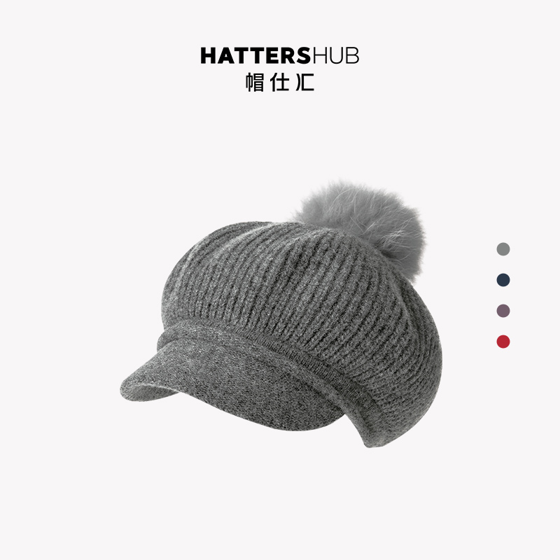 羊毛亲肤日系百搭保暖护耳毛线帽