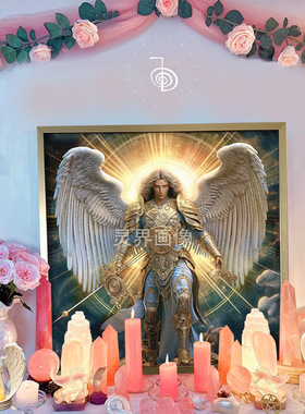 大天使爱瑟瑞尔Angel Azrael祭坛画像挂画客厅书房灵气装饰照片画
