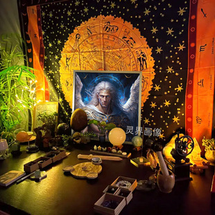灵气空间装饰画爱瑟瑞尔天使画像Angel Azrael照片画客厅祭坛摆件