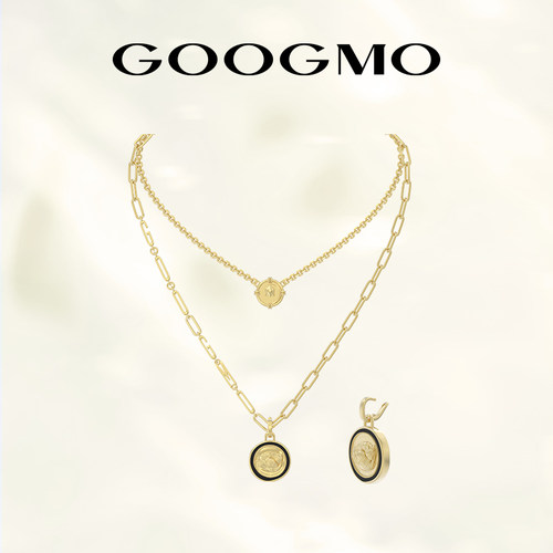 叠戴双层项链链GOOGMO女复古时尚