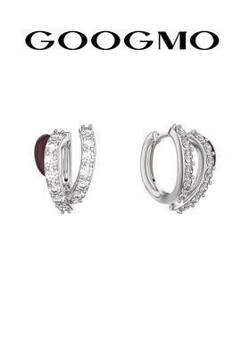 【于文文同款】GOOGMO小众设计双耳圈耳环925银针轻奢高级感耳饰
