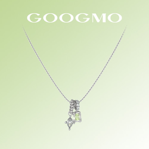 双色宝石可拆卸吊坠GOOGMO锁骨链