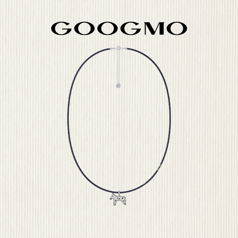 GOOGMO小马吊坠项链女2025新款长款小众设计感毛衣链简约时尚配饰