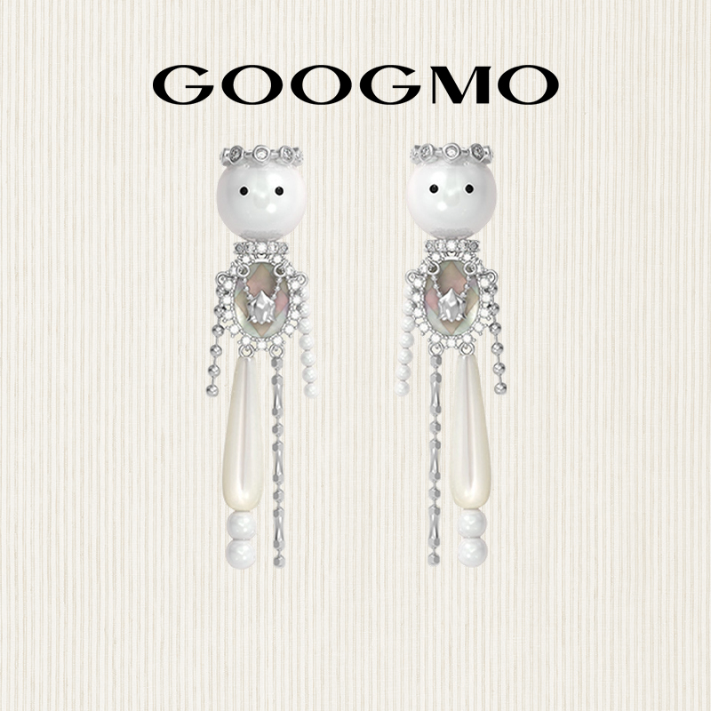 蝴蝶珍珠耳钉GOOGMO贝母