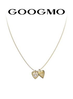 GOOGMO金色爱心项链女小众毛衣链高级感气质百搭颈链配饰秋冬新款