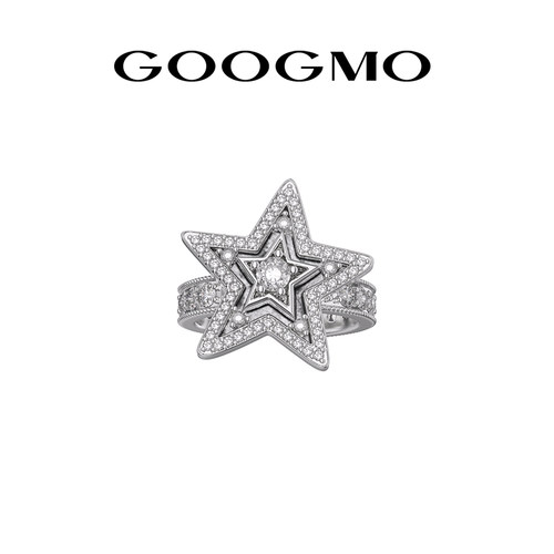 【董璇同款】GOOGMO高级感冷淡风五角星小众精致银色星星食指戒