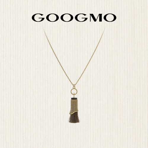 GOOGMO【扫霉刷】流苏刷子项链女独特小众设计时髦毛衣链长款配饰