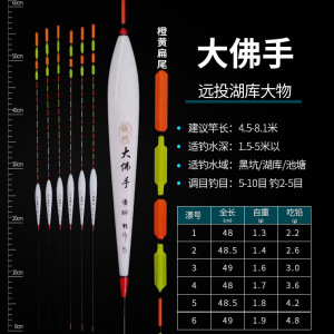 升级版大佛手纳米浮漂加粗醒目大扁尾阴天尾鱼漂水库鲫鲤鱼大物漂