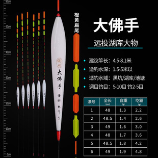 升级版大佛手纳米浮漂加粗醒目大扁尾阴天尾鱼漂水库鲫鲤鱼大物漂