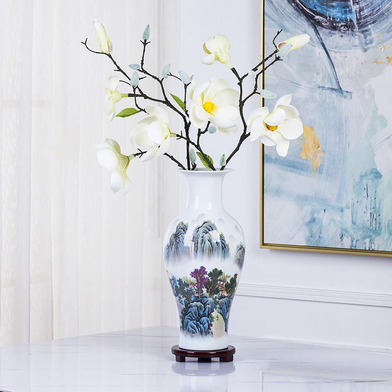 现代简约景德镇陶瓷花瓶插花旋光