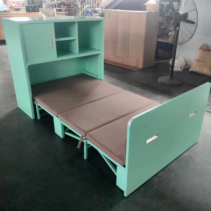 定制隐形床学校幼儿园一米二折叠床单人课室教室隐藏床头柜一体床