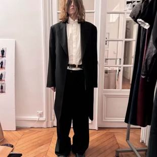 修男之选erd24fw自主忧郁富二代新款羊毛老钱风宫廷拖地西裤