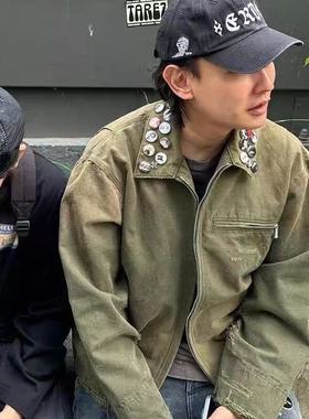 【现货】ERD自主24SS忧郁富二代梵文标语logo人像刺绣水洗棒球帽