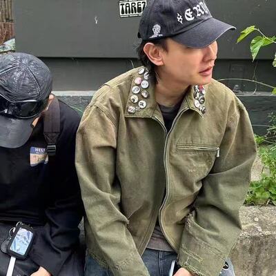 【现货】ERD自主24SS忧郁富二代梵文标语logo人像刺绣水洗棒球帽