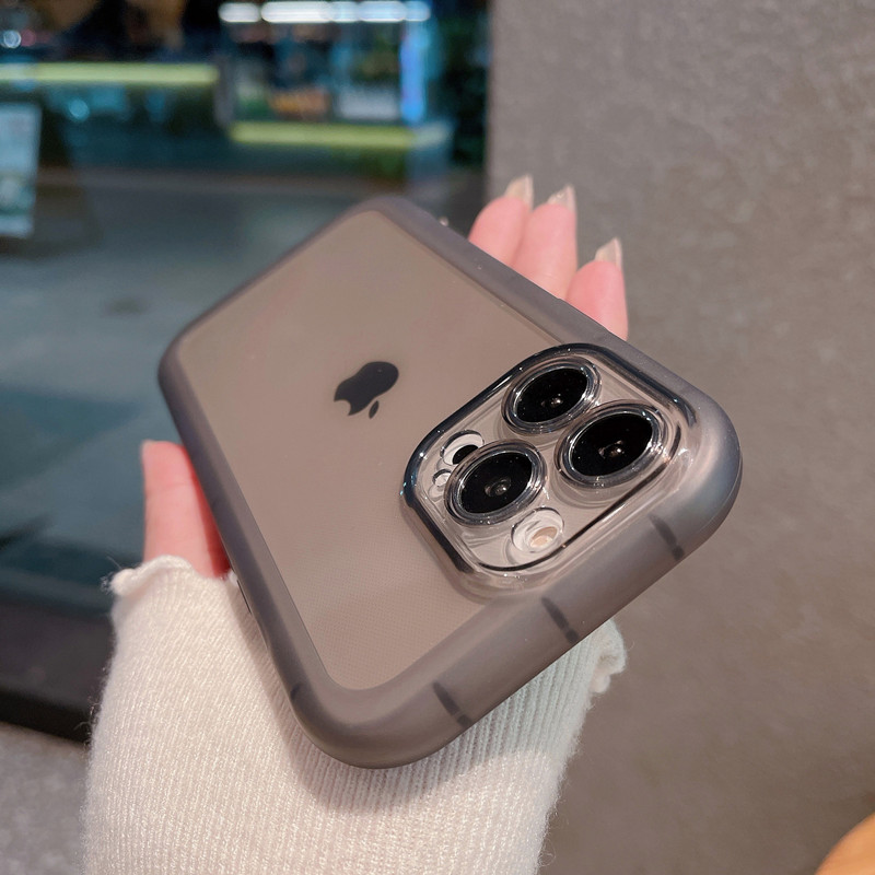 ins风气囊防摔壳适用iPhone13手机壳14pro苹果12promax全包镜头11透明保护套xs磨砂plus简约男女XR全包边软壳