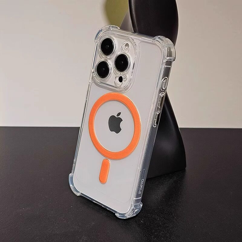 加厚防摔苹果16promax手机壳15pro四角气囊iPhone14精孔镜头13pro软壳磁吸12pro透明硅胶15plus防滑抗摔11潮
