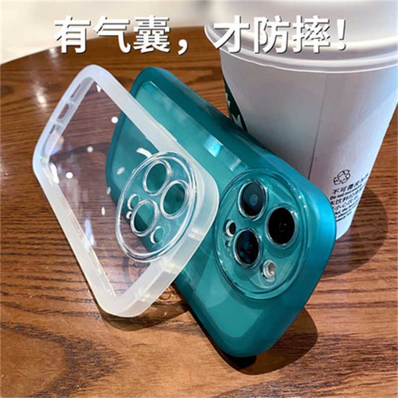 加厚气囊适用苹果14pro手机壳新款13promax硅胶11防摔12全包x简约