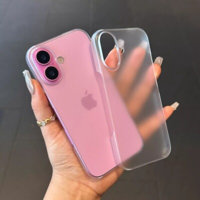 透明不发黄适用苹果16promax手机壳iphone15/16e小众16pro半包硬壳防摔16max简约plus男生新款15pro女款15套