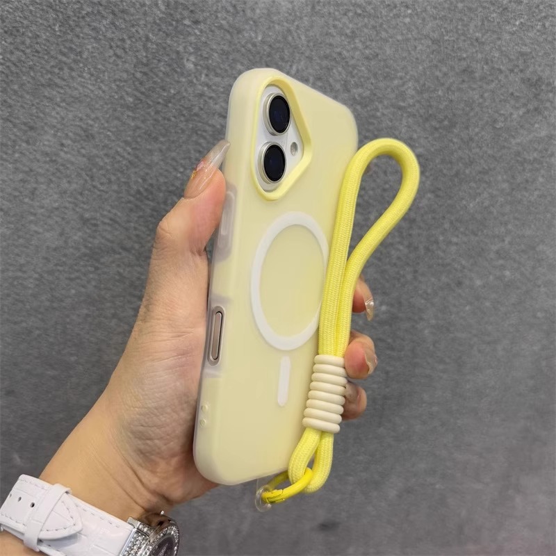 适用苹果16手机壳浅黄果冻肤感iphone16promax磁吸新款保护套二合一15pro小众14简约大孔13情侣12个性16plus