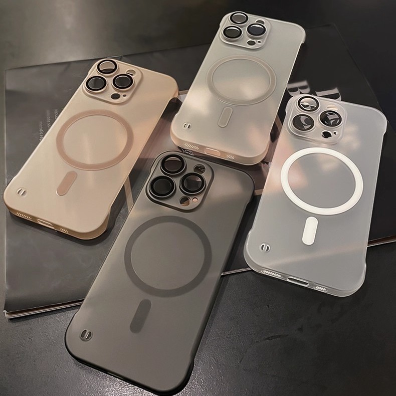 无边框个性17promax适用苹果16手机壳2025半包iphone15promax防摔半透14磨砂亲肤13镜头膜plus半包高级12磁吸