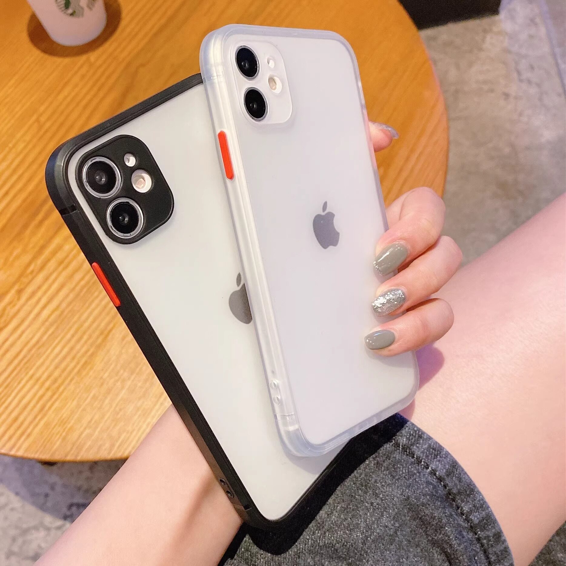 简约透明磨砂适用苹果13手机壳iphone15promax硅胶软边保护套14亚克力硬壳不发黄12男女11直角边min新款7plus