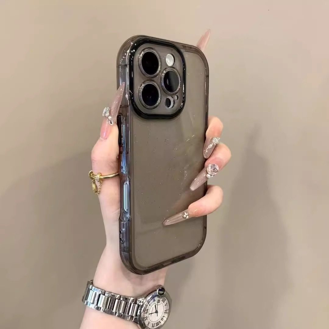 ins闪粉多巴胺果冻适用苹果16promax手机壳iPhone14pm高级感15简约13爆款15plus全包防摔12网红11男女保护套
