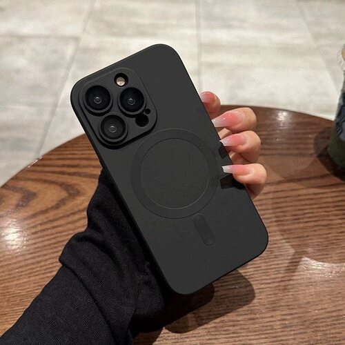 自带镜头膜磨砂软壳适用16proMax手机壳iphone14pro全包MagSafe磁吸保护套15软硅胶全包套13防摔12男女高级感