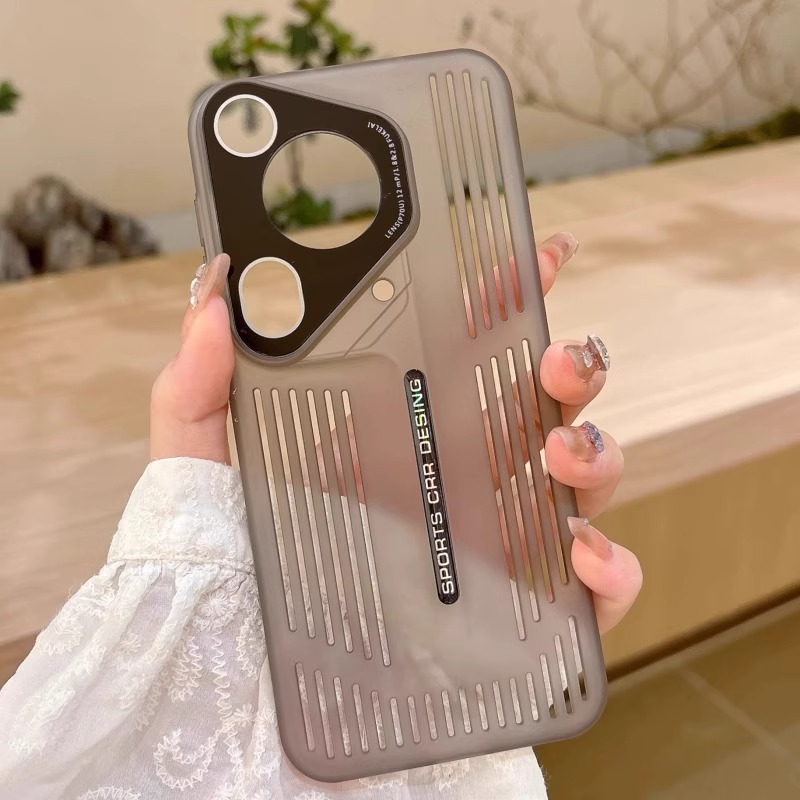 夏季新款镂空散热适用华为pura70ultra手机壳P70PRO+十保护摄像头带镜头膜pure70加mate60por超薄半透明外壳