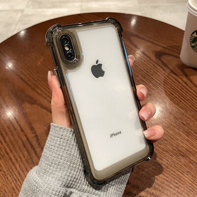 四角气囊防摔保护适用苹果x手机壳iphone13透明xr新款14promax亚克力12保护套xmax加厚11全包plus男女XR紫色
