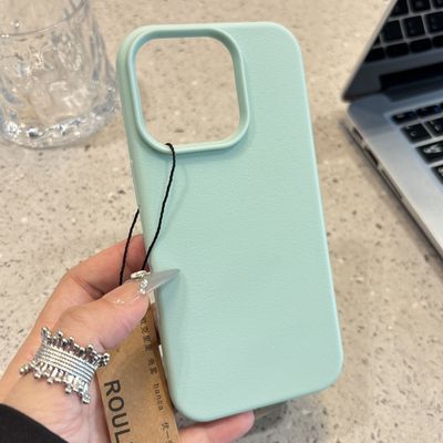 简约荔枝纹适用iPhone17手机壳苹果16promaxTPU软壳防摔保护套15纯色高级感14/13硅胶12男女新款Xs秋冬日韩风