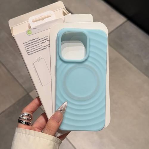 简约纯色液态硅胶磁吸壳适用苹果16promax手机壳新款iphone15无线充保护套14男女14磨砂肤感12不沾指纹11可爱