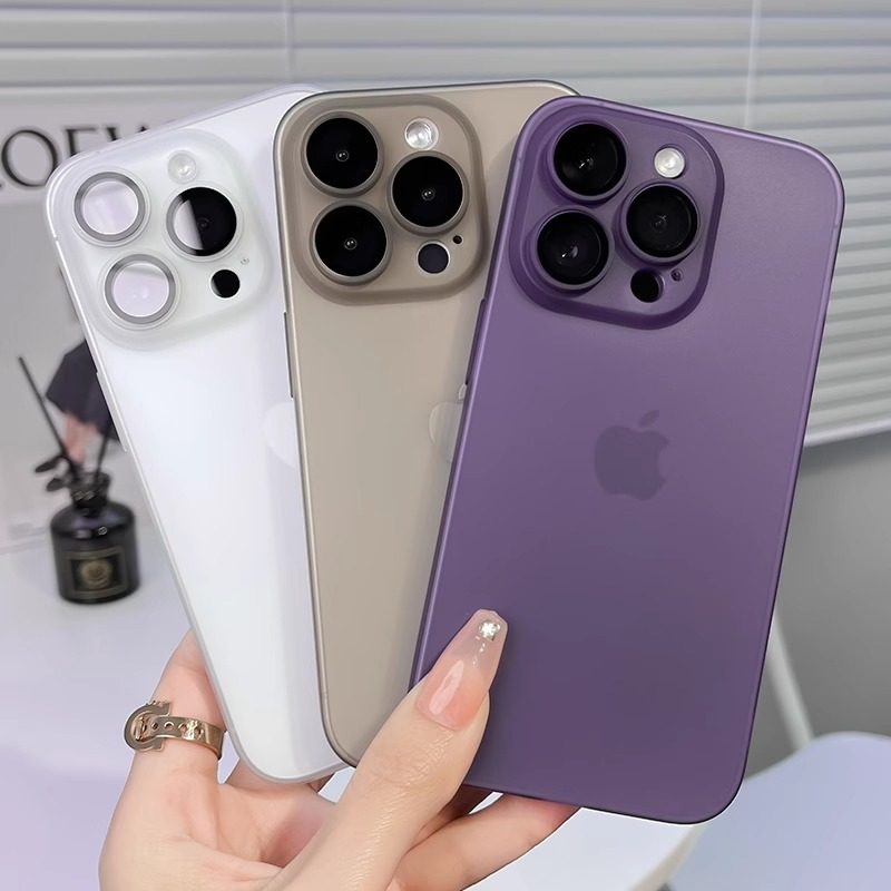 【薄如隐形】超薄磨砂软壳适用iphone15pro全包镜头膜14苹果13proMax手机壳12半透明硅胶保护套11por男女plus