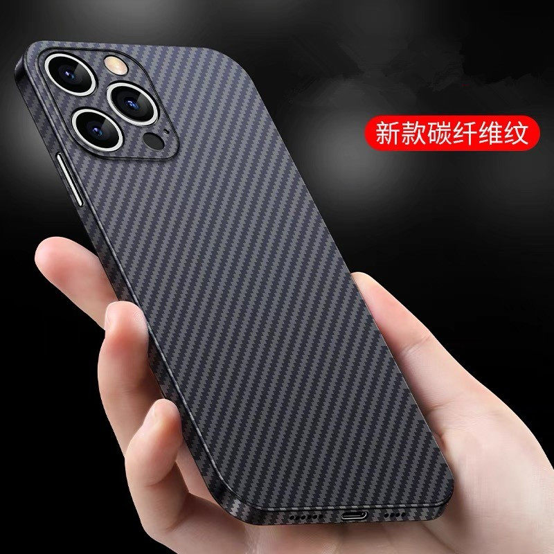 碳纤维纹适用苹果15promax高级感手机壳iphone14亚克力硬壳13精孔镜头12防摔11磨砂防指纹保护套plus男女新款