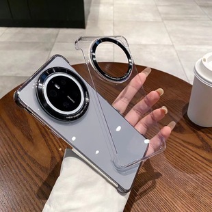 适用华为mate70手机壳新款mate70pro的透明无边框外壳半包超薄裸感meta60pro保护套魅特mate70男镜头全包高级