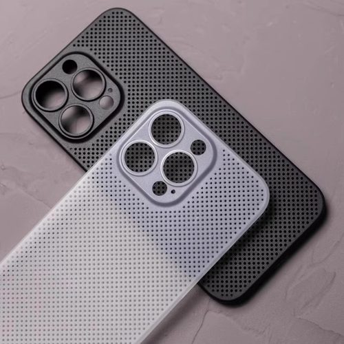 磨砂洞洞夏季散热保护壳16promax手机壳iPhone散热透气14pro超薄13pro磨砂12pro潮11pro新款16pro男款款14pro