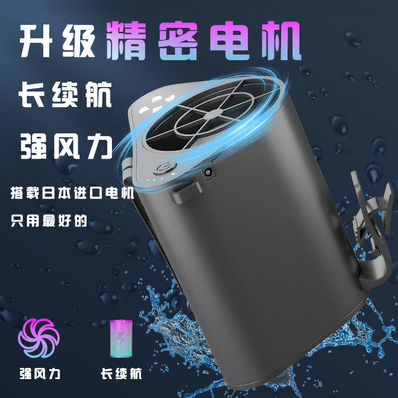 挂脖强力凉肤机移动小赛玛户外工作带挂腰风扇腰间随身便携式工地